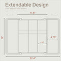 BAKKENMASTER Expandable Utensil Drawer Organizer 13-22.4" Black 5 Compartment by Deal US