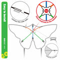 DoinFly Butterflys Kids Kite Easy Fly w/ 328ft Line & Winder Red 1 Pack by Deal US