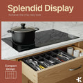 BAKKENMASTER Expandable Utensil Drawer Organizer 13-22.4" Black 5 Compartment by Deal US