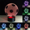 Ticent Soccer 3D Illusion Night Light 7 Color Touch Switch Plastic 5V by Deal US