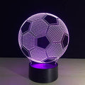 Ticent Soccer 3D Illusion Night Light 7 Color Touch Switch Plastic 5V by Deal US