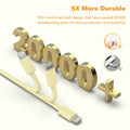 SISXSO 6Pack Apple MFi Lightning Cable Fast Charging Multicolor 3/3/6/6/6/10FT by Deal US