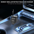 Flexino Ultra-Slim 3-Port USB C Car Charger Black 2 Pack for iPhone Galaxy Pixel by Deal US