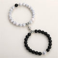 Natural Stone Chakra Tiger Eye Beads Bracelet Set Pink 2Pcs Unisex by Deal US