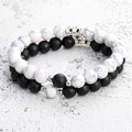 Natural Stone Chakra Tiger Eye Beads Bracelet Set Pink 2Pcs Unisex by Deal US