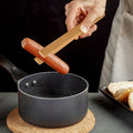 YIVCKOM Bamboo Toaster Tongs 8 Inch Natural Colour Wooden Kitchen Utensil by Deal US