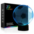 Ticent Soccer 3D Illusion Night Light 7 Color Touch Switch Plastic 5V by Deal US