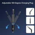 Flexino Ultra-Slim 3-Port USB C Car Charger Black 2 Pack for iPhone Galaxy Pixel by Deal US