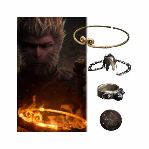Generic Black Myth Collector's Edition 4pcs Set Headband Necklace Ring Badge by Deal US