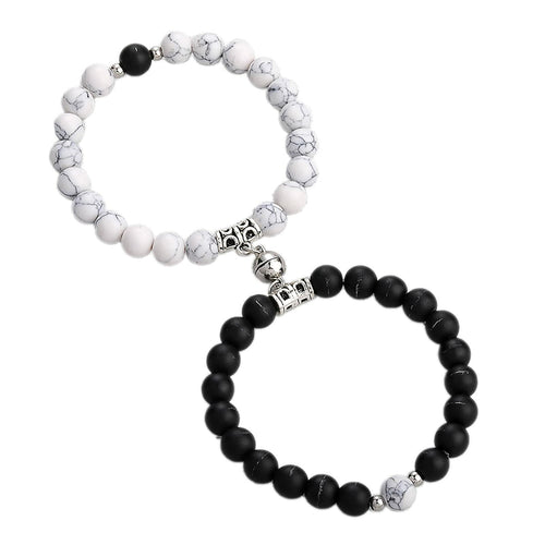 Natural Stone Chakra Tiger Eye Beads Bracelet Set Pink 2Pcs Unisex by Deal US