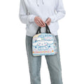 Tamkuaph Insulated Lunch Bag Blue Polyester 8x5.11in Reusable Picnic Travel by Deal US