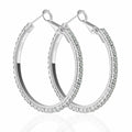 fcaylo 925 Sterling Silver Gold Hoop Earrings Lightweight Hypoallergenic 40mm by Deal US