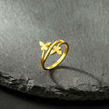 Dreamtimes Butterfly Rings Women Dainty Minimalist Wedding Bands Ring G-6 by Deal US