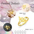 Dreamtimes Butterfly Rings Women Dainty Minimalist Wedding Bands Ring G-6 by Deal US