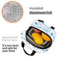 Tamkuaph Insulated Lunch Bag Blue Polyester 8x5.11in Reusable Picnic Travel by Deal US