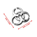 PTDecals 2X 3D Silver Biochemical Marker Car Motorcycle Emblem Sticker by Deal US