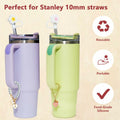 veluvonas Stanley Cup Straw Cover 30&40oz 10mm 2PCS + Letter A Charms by Deal US
