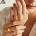 Dreamtimes Butterfly Rings Women Dainty Minimalist Wedding Bands Ring G-6 by Deal US