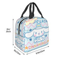 Tamkuaph Insulated Lunch Bag Blue Polyester 8x5.11in Reusable Picnic Travel by Deal US