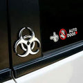 PTDecals 2X 3D Silver Biochemical Marker Car Motorcycle Emblem Sticker by Deal US