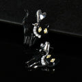 OFGOT7 Black Cat Halloween Pearl Dangle Earrings Metal Jewelry for Women by Deal US