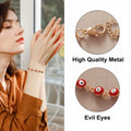 LETAJOY 14k Gold Evil Eye Bracelet Women Red Eyes Rope Chain 8.26" by Deal US