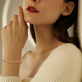 LETAJOY 14k Gold Evil Eye Bracelet Women Red Eyes Rope Chain 8.26" by Deal US