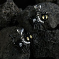 OFGOT7 Black Cat Halloween Pearl Dangle Earrings Metal Jewelry for Women by Deal US
