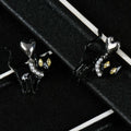 OFGOT7 Black Cat Halloween Pearl Dangle Earrings Metal Jewelry for Women by Deal US