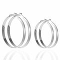 fcaylo 925 Sterling Silver Gold Hoop Earrings Lightweight Hypoallergenic 40mm by Deal US