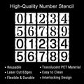 Duozea 4 Inch Number Stencils Set Plastic Reusable Templates for Painting by Deal US