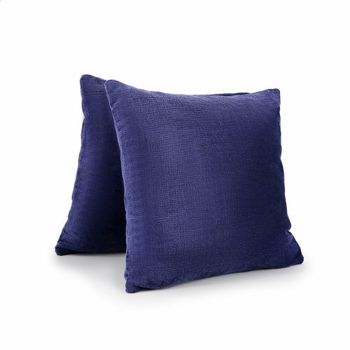 LeFadrie Chenille Pillow Covers Pack of 2 18x18 Midnight Sail Fade-Resistant by Deal US