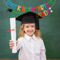Firefairy Kindergarten Graduation Banner Pre-strung Colorful Glitter Cardstock by Deal US