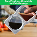 Double Compartment Condiment Containers with Lids 16 PCS Plastic Reusable by Deal US