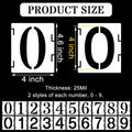 Duozea 4 Inch Number Stencils Set Plastic Reusable Templates for Painting by Deal US