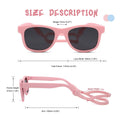 COASION Baby Sunglasses Polarized Flexible Strap Infant 0-12M Pink Grey by Deal US