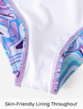 PATPAT Girls 3pcs Swimsuit Set Floral Bikini w/ Cover Up Skirt 7-8Y Blue by Deal US