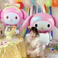 HKWRZK 2 Pcs Kawaii Cartoon Pink Foil Balloons Birthday Party Decor by Deal US