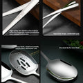SIAIQIANG 18/8 Stainless Steel Serving Spoons Set 9.8in Silver 2pc by Deal US