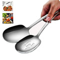 SIAIQIANG 18/8 Stainless Steel Serving Spoons Set 9.8in Silver 2pc by Deal US