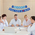 Qttier National Doctor's Day Banner Blue Cardstock Pre-strung Party Decor by Deal US