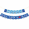 Qttier National Doctor's Day Banner Blue Cardstock Pre-strung Party Decor by Deal US