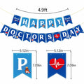 Qttier National Doctor's Day Banner Blue Cardstock Pre-strung Party Decor by Deal US