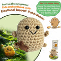 Mini Positive Potato Doll 3in Knit Plush with Card Cute Gift for Friends Family by Deal US