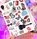 TS Music Album Temporary Tattoos 4 Sheets Birthday Party Favor Set by Deal US