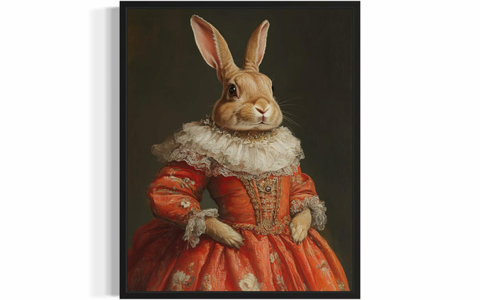 aj decor Rabbit Art Print Poster 8x10 inches Unframed Nature Wall Decor by Deal US