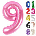 40in Pink Number 9 Balloon Large Foil Birthday Decoration for Men Women Kids by Deal US