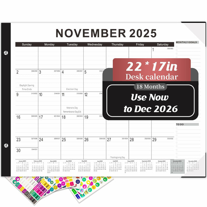 Gannyfer 2026 Desk Calendar 22x17 Large Monthly Planner with To-Do List by Deal US