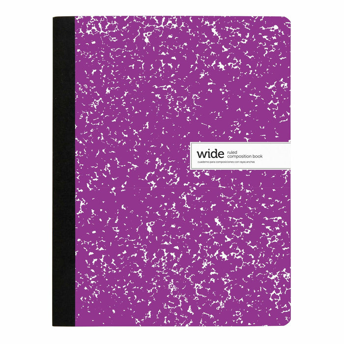 Office Depot Composition Notebook Wide Ruled Purple 100 Sheets 9.75x7.5 by Deal US