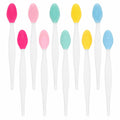 BEVTEE Lip Scrub Brush 10PCS Set Silicone Double-Sided Exfoliator Pink Mint by Deal US
